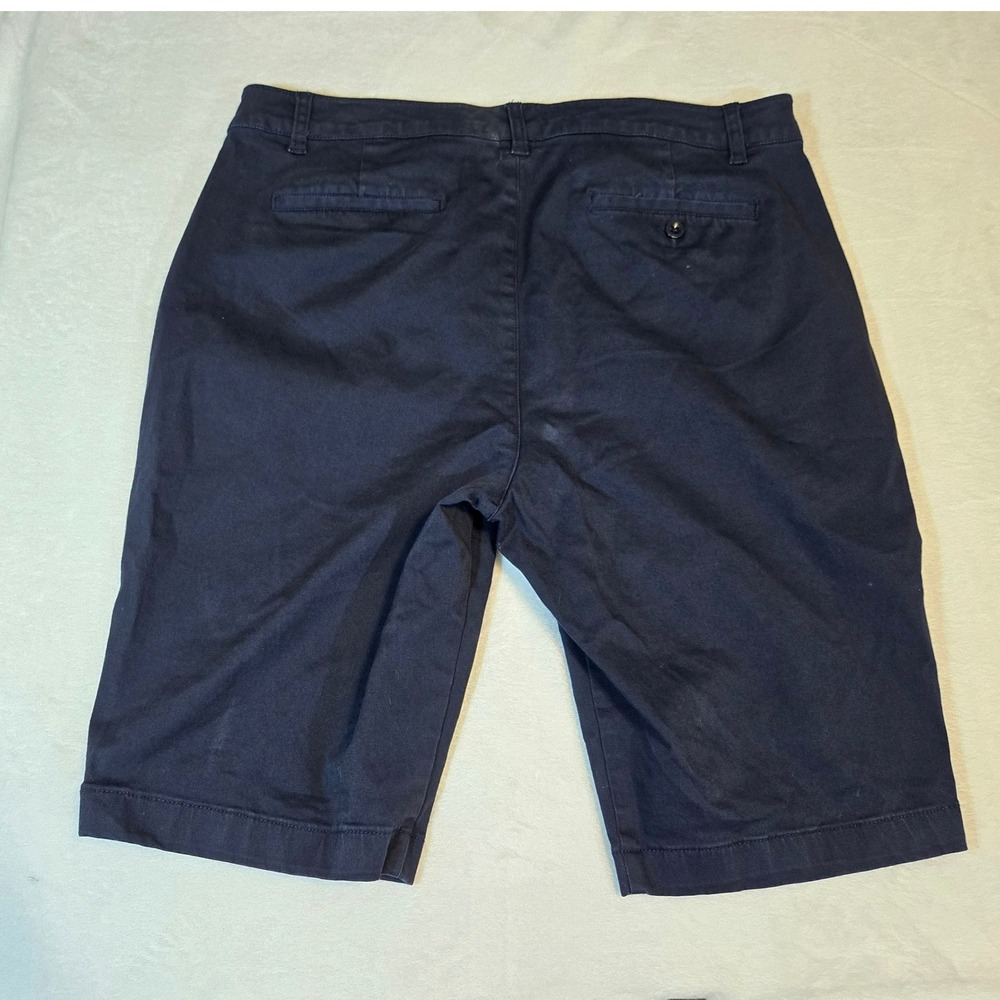 Lauren Ralph Lauren Womens Navy Blue Chino Bermuda Shorts Cotton Stretch 10 - Picture 8 of 8